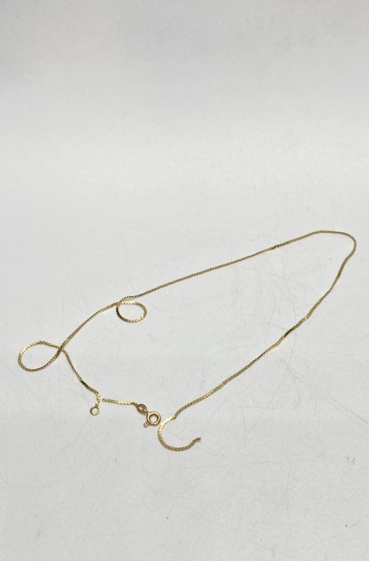 13K Yellow Gold Serpentine Chain Necklace 1.7g  ( FOR PARYS & REPAIR - DAMAGED )