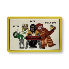 1 Showbiz Pizza Place Rock-Afire Explosion Playing Card Mitzi, Fatz & Billy Bob