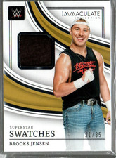 2023 Immaculate Collection WWE Superstar Swatches #53 Brooks Jensen /35