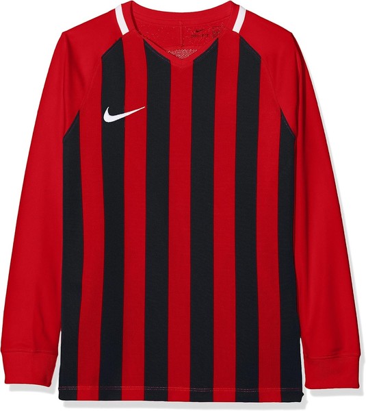 Nike Kinder Striped Division III FußBallshirt Jersey Langarmshirt, Rot, 6 Jahre-image