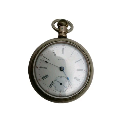 WORKING Antique 1899 Waltham 15Jewel Crown Set Pocket Watch Runs Well