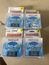 4 Maxwell 4 -Packs DVD-RW Camcorder 30 minute 1.4 GB Rewritable Discs - New