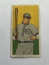 1909-11 T206 Heinie Zimmerman Chicago Cubs Piedmont 350 Back Vintage Tobacco Crd