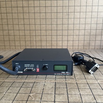 Extron RGB 109xi VGA Interface Buffered Monitor Output BNC Audio Connectivity