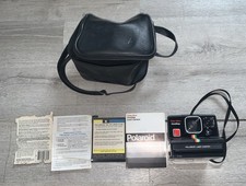 Vintage Polaroid Land Camera One Step Plus Black Rainbow with Q Flash AS IS