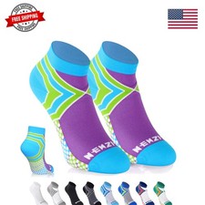 Ankle Compression Socks for Men  Women, Cushioned Low Cut Compression Runnin...