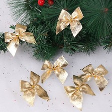 48pcs Hanging Xmas Bow Ornament Garland Bows for Christmas Tree Home Party Decor