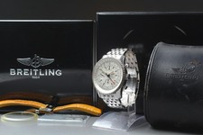 Breitling Navitimer World 46mm White Chronograph GMT Automatic Steel - A24322
