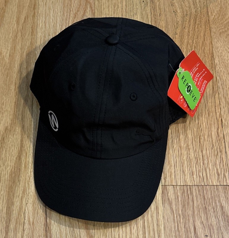 PUMA GOLF Mens Adjustable Hat (One Size,Black,Black Puma logo,light, breathable 