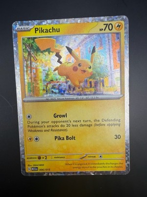 mcdonald's pokemon pikachu card holo 2023 Pikachu 006/015 Holo McDonald’s 2023 Pokemon Card -Foil