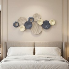 HOMCOM Wanddeko Moderne Wandbild Metallbild Wandskulptur mit abstraktes Design