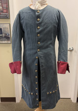 Incroyable repro 1600s Piracy Age - Manteau bleu/rouge "Justaucorps", taille 46" poitrine