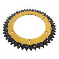 Kettenrad Alu Gold 46-ZäHne 520-Teilung FüR KTM SMC 660 Supermoto Bj. 2003-2006