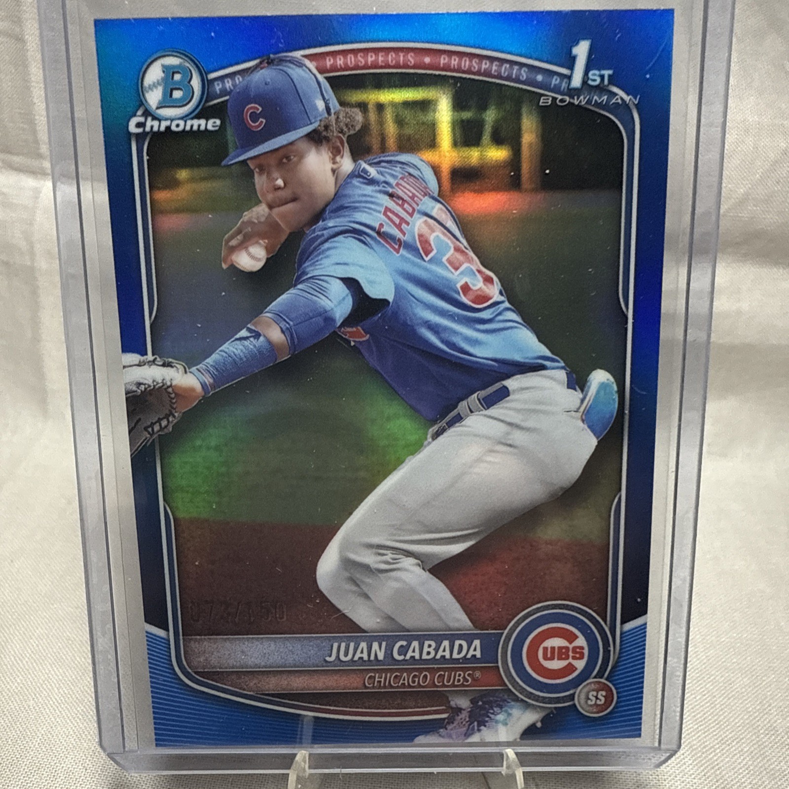 2025 Bowman Chrome #BCP-207 Juan Cabada 1st Bowman True Blue /150