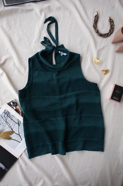 Women Jasper Conran Shirt Green Viscose 40 / L /