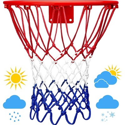 2025 Heavy Duty Basketball Net 21in, All-Weather Replacement Net, 12 Loops