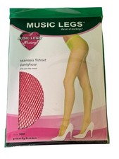 Music Legs Seamless Fishnet Pantyhose One Size