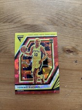 2022-23 Panini Flux - Rookies Jeremy Sochan #205 Red Cracked Ice Prizm (RC)