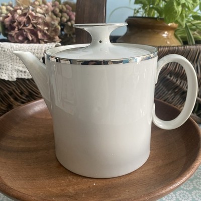 Thomas China Silver Line Porzellan Teekanne makellos SH