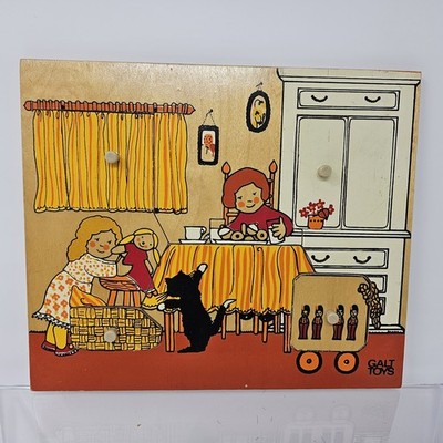 GALT TOYS  Wood Board Puzzle Nostalgic Kitchen Scene Vintage Classic