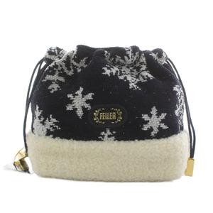 Feiler Drawstring Pouch Snowflake Black White /An… - image 8