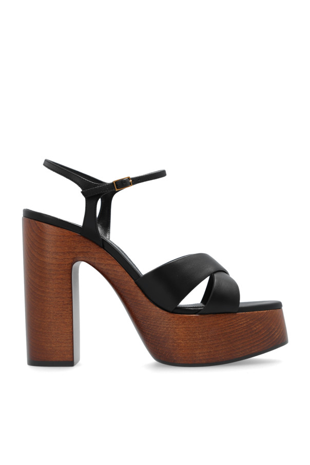 Saint Laurent - Women - Bianca platform sandals - Black 253990₽