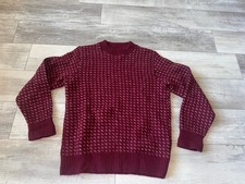 Eddie Bauer Men's Vintage Fair Isle Wool Sweater Size L Made In USA Lovely!
