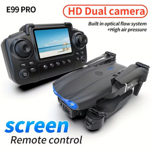 Drone 4K HD Dual Camera WiFi FPV RC Foldable Quadcopter With Screen 2 Batteries