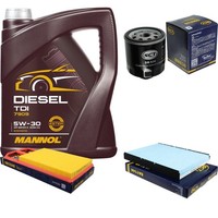 Inspektionspaket 5L Mannol TDI 5W-30 FüR VW Golf IV 1.4 16V 1.6 Lupo Seat Leon