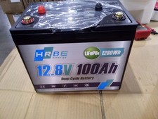 12V 100AH 1280Wh LiFePO4 Lithium Battery 100A BMS Deep Cycle For RV Solar Panel