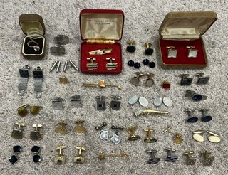 Job Lot of Modern and Vintage Cufflinks and Tiepins