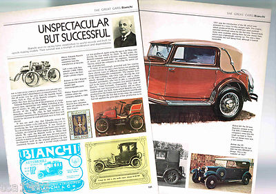 Old BIANCHI Cars History Article / Photo's / Pictures: S4,S5,A,