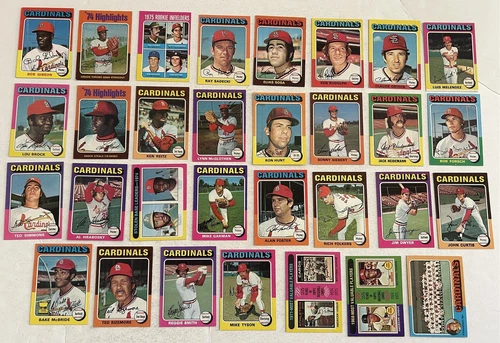 1975 Topps ST LOUIS CARDINALS Complete TEAM Set BROCK Gibson Hernandez Rookie