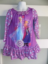DISNEY STORE FROZEN Anna Elsa LS Nightgown Size 2 Girl's NEW
