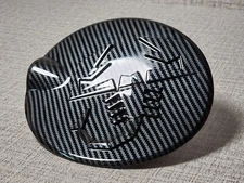 UK SALES HQ FIAT NEW CARBON EFFECT PETROL GAS FUEL CAP COVER TRIM 500 595 ABARTH