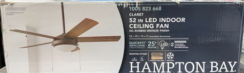 Hampton Bay Claret 52 in LED Indoor Ceiling Fan 1005823668 Replacement parts - Picture 1 of 22