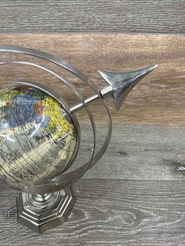Vintage Decorative Terrestrial 5” Globe Armillary 13.5” Long - Picture 4 of 10