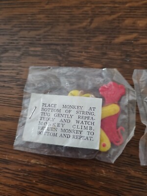 VTG Lot of 3 Climbing Monkey Free from Frito-Lay Give-A-Way 1950's Toy Promo