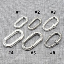 Sterling Silver Oval Lobster Clasp Connector for Bracelet Necklace