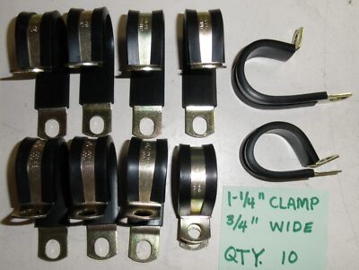 Qty. 10 Adel Cushion P-Clamp Fits 1 1/4'' Tube, Wire Loom, Hose MS21333-129 Loop