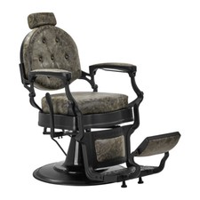 Barberstuhl Barbier Friseurstuhl Gabbiano President Old Leather Gr&uuml;n