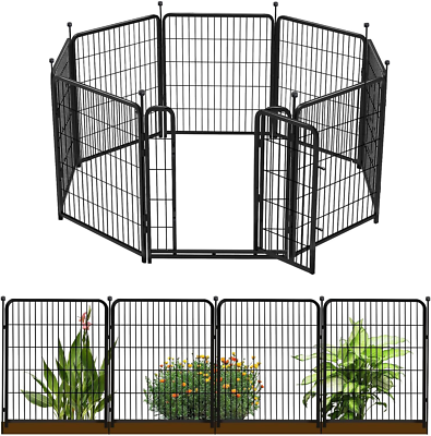 #ad Garden Fencing 40 Inch High 8 Panels Total 17.7 Ft L Gate 17.7 Inches Wide wi $253.99