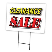 Clearance Sale Yard Sign  Stake outdoor plastic coroplast window