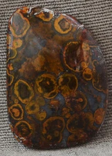 Mexican Agate Free Form Cabochon 14 grams 46.32 X 33.44 X 8.53M