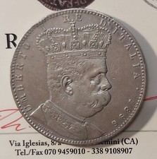 UMBERTO I LIRE TALLERO D 5 LIRE   PER L'ERITREA 1896 PERIZIATA