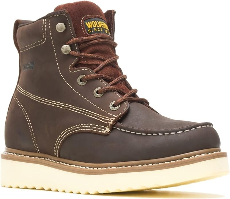 Wolverine Men's Brown 6-Inch Wedge Boot Size 12 US