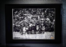 Michael Jordan Auto Last Shot 16 x 20 Photo Uda with Museum Glass Frame Jsa Lo