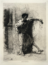 Abbrutimento EAU FORTE Gravure ALBERTO PASINI Constantinople Cadart XIX°