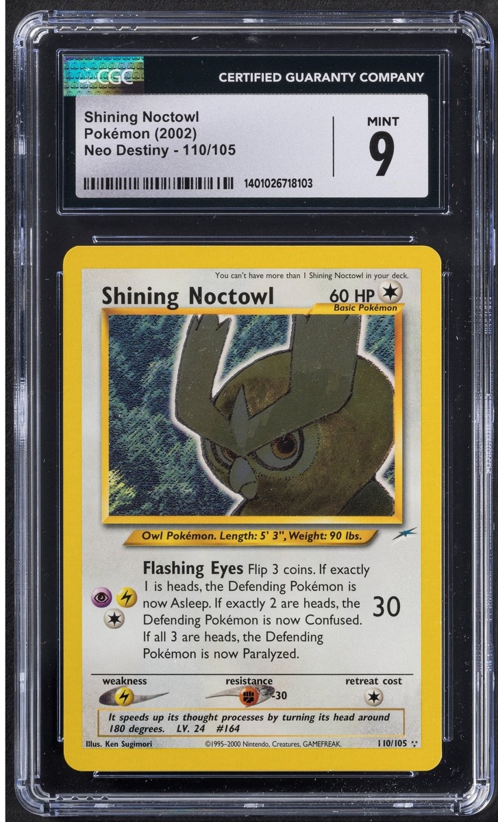 2001 Pokemon Shining Noctowl 110/105 Neo Destiny CGC 9 | eBay 2001 Pokemon Shining Noctowl 110/105 Neo Destiny CGC 9 | eBay