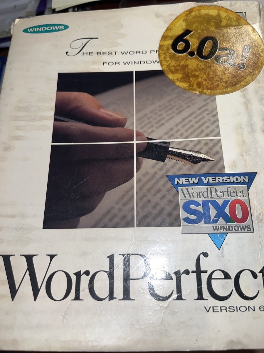 Vintage 1994 WordPerfect Complete Version 6.0A DOS/Windows Manual